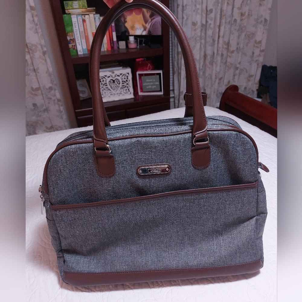 Chaps - Saddle Haven 2.0 Kohl's Pack-All Boarding Bag Laptop Bag Grey & Brown